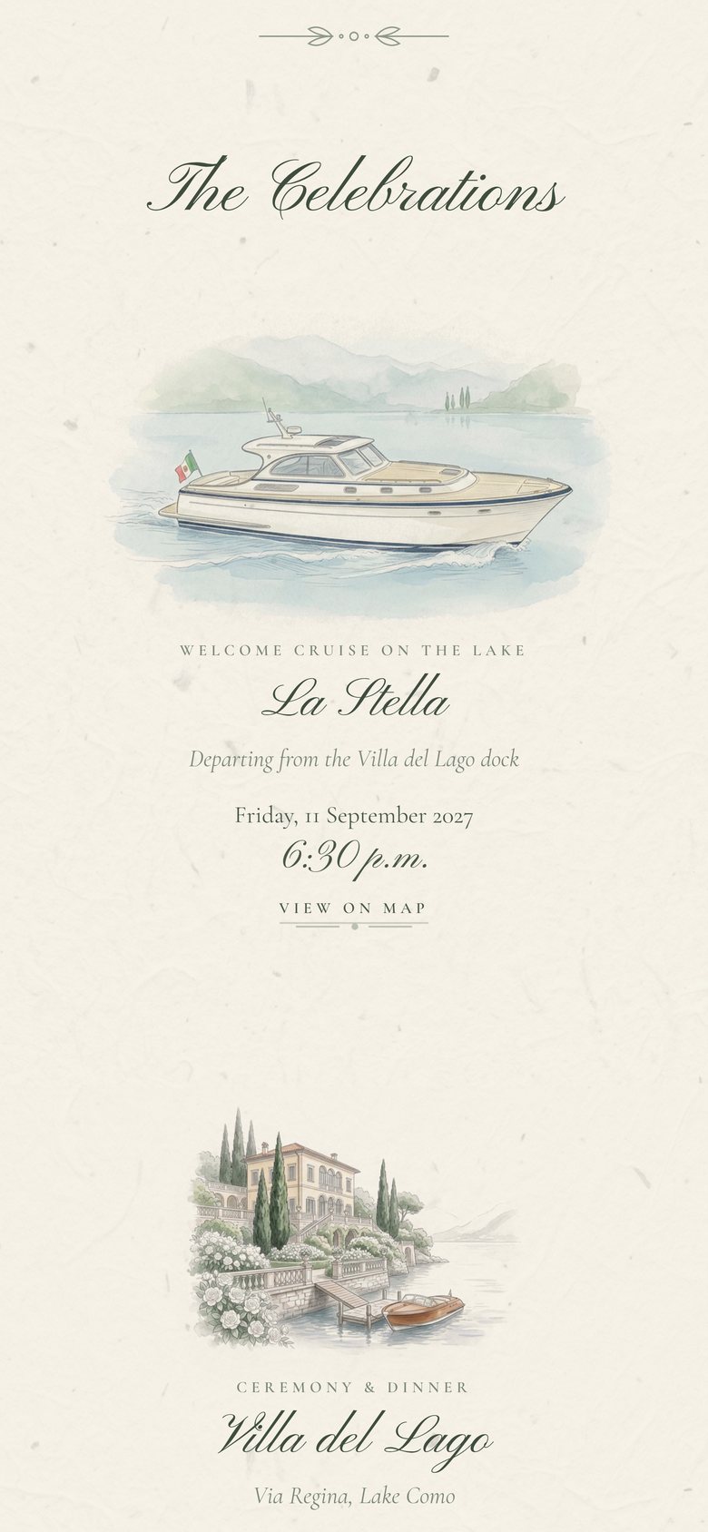 Lake Como — The celebrations